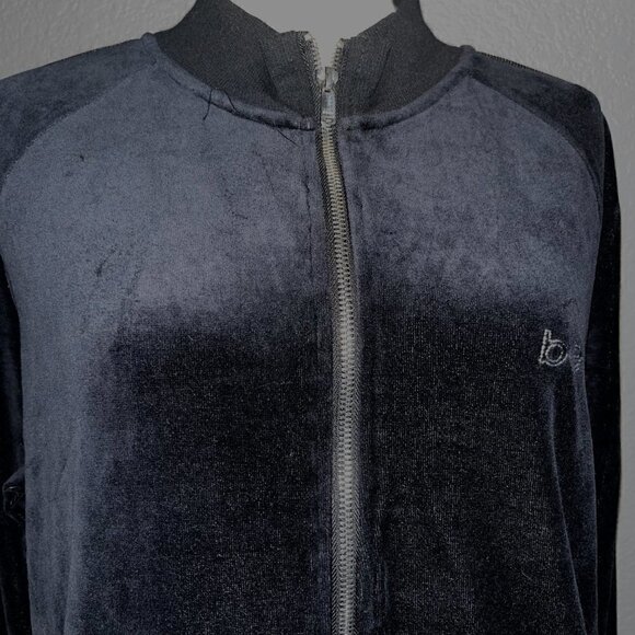 Vintage Retro 90's Y2K BEBE Velour Bedazzled Logo Sweat Track Suit Black EUC -XL - Picture 3 of 16